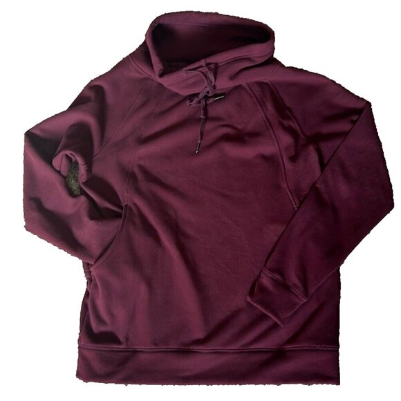 Mono B Sweaters - Mono B Cowl Neck Fleece Sweatshirt Maroon Color Small - VGEUC